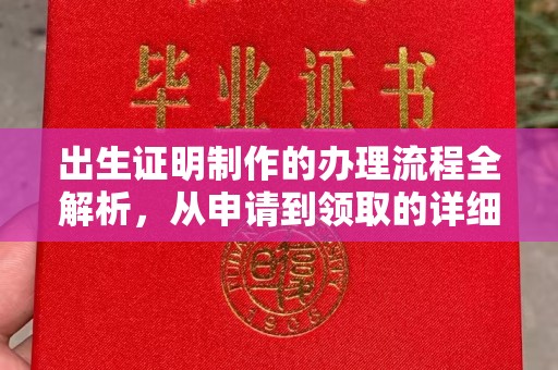 黄龙出生证明制作的办理流程全解析，从申请到领取的详细指南