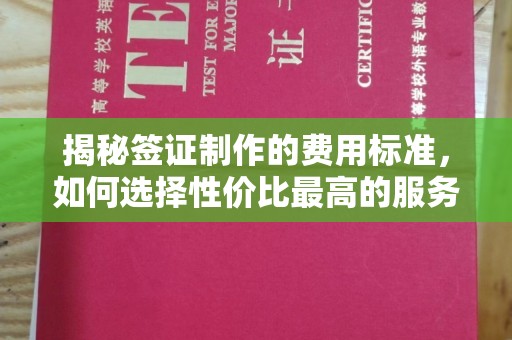 黄龙揭秘签证制作的费用标准，如何选择性价比最高的服务？