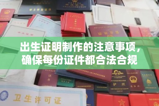 黄龙出生证明制作的注意事项，确保每份证件都合法合规
